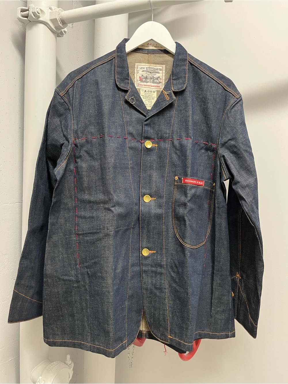 Levi's Indigo Denim Chore Jacket with Contrast Stitching